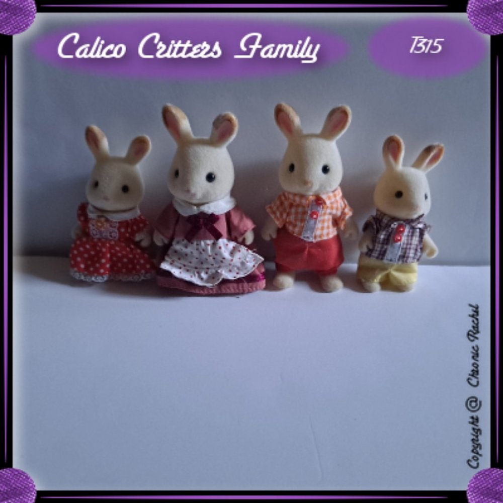 Vintage Hopscotch Rabbit Family